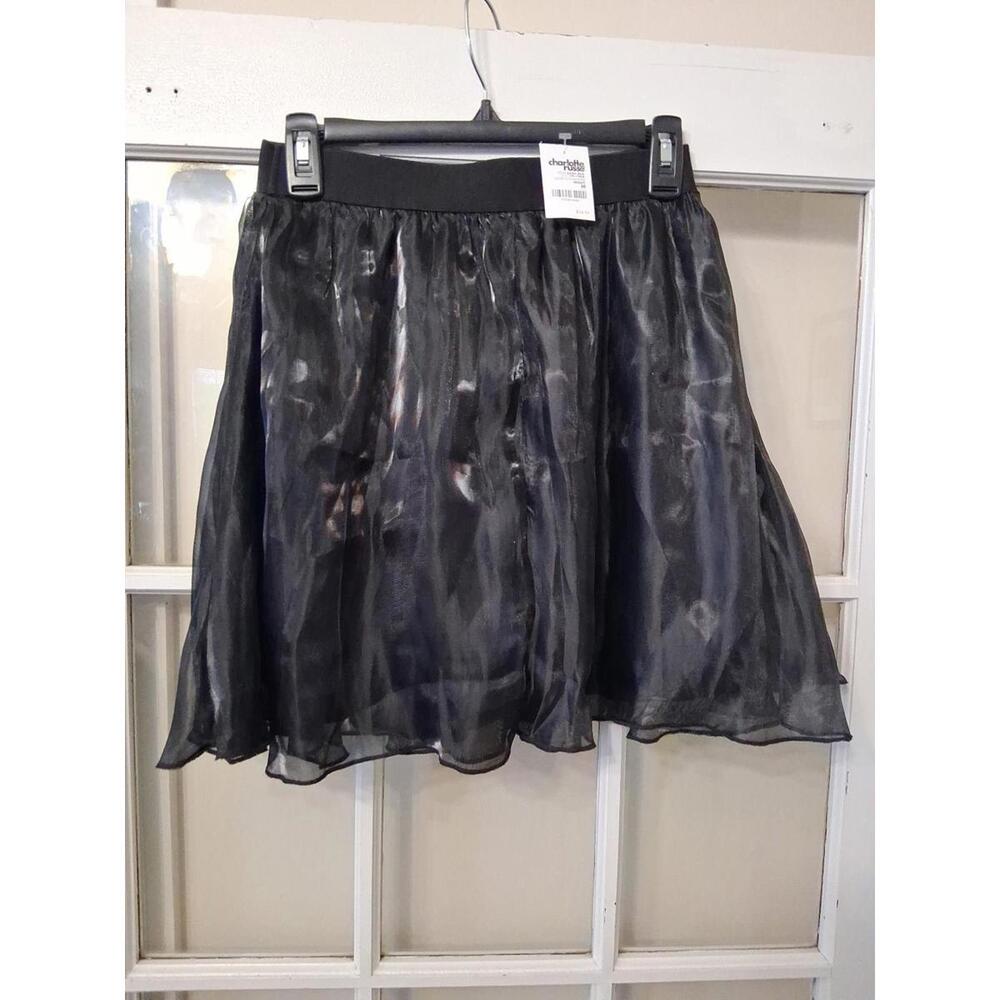 Charlotte Russe Y2K Faux Silk Skirt Goth Women’s Reg Size M NWT